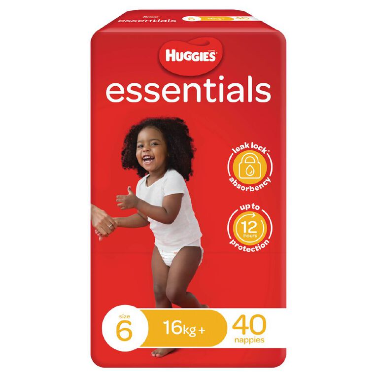 Huggies Essential Nappies Size 6 16+kg 40 Pack, , hi-res