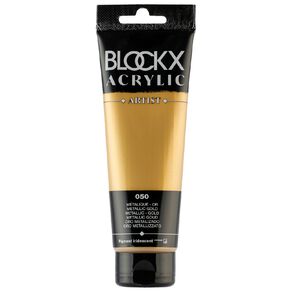BLOCKX Acrylic Tube Metallic Gold 120ml