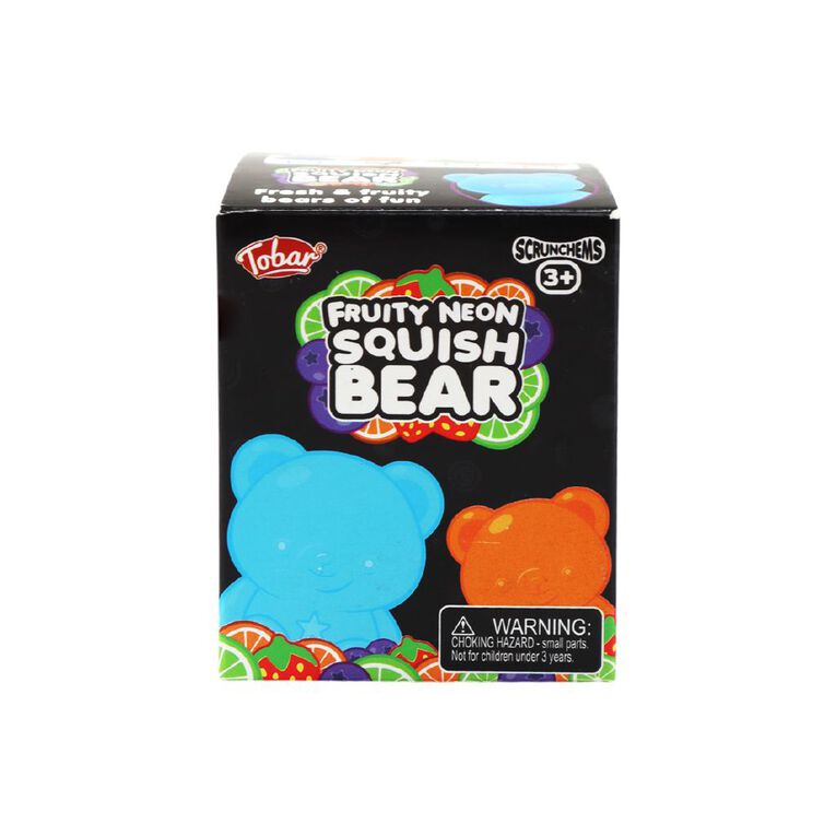 Scrunchems Fruity Neon Squish Bears 7cm Assorted, , hi-res