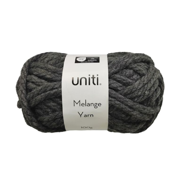 Uniti Melange Yarn Grey Dark 100g, , hi-res