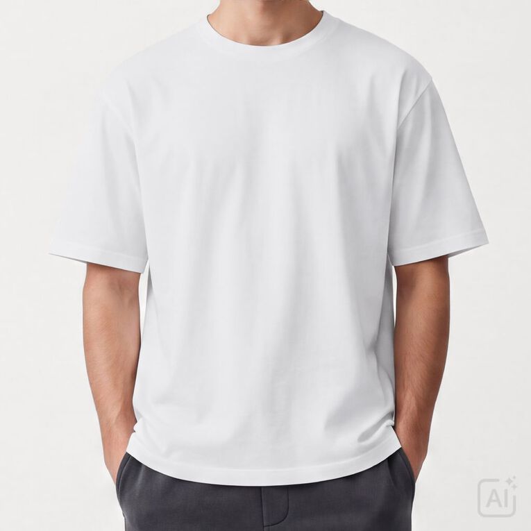 Garage Men's Heavyweight Boxy Tee, White, hi-res