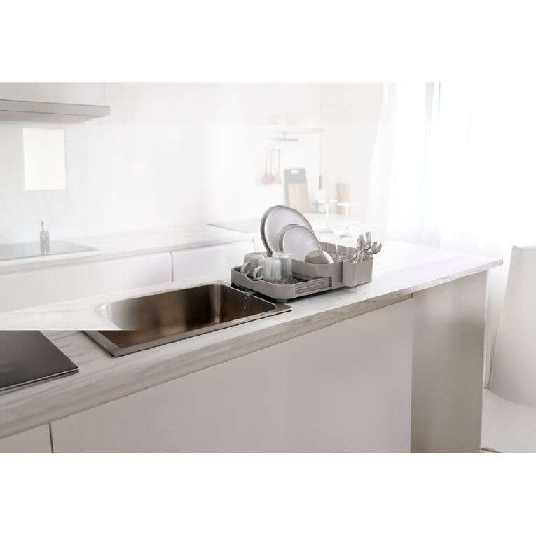 Living & Co Expanding Dishrack With Cutlery Holder, , hi-res