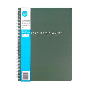WS Teachers Planner Undated Green Dark