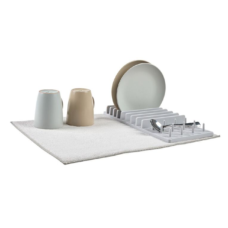 Living & Co Dish Rack and Mat Set, , hi-res
