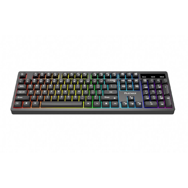 Playmax RGB Membrane Gaming Keyboard Black, , hi-res