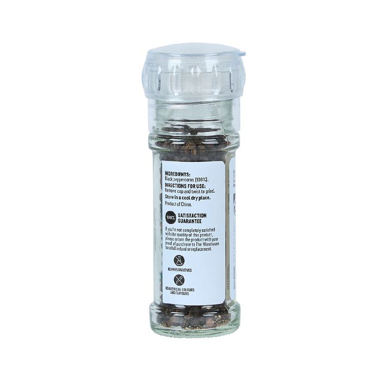 Market Kitchen Black Pepper Grinder 45g, , hi-res