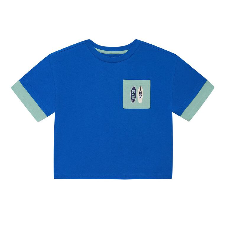 Young Original Short Sleeve Pocket Tee, Blue Mid, hi-res
