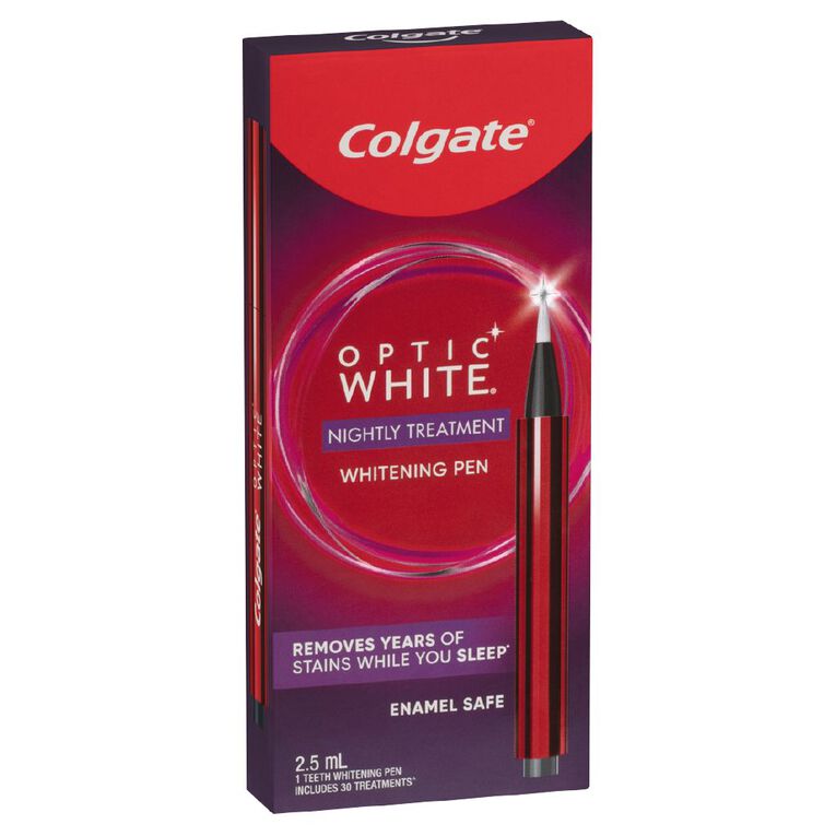 Colgate Optic White Nightly Treatment Whitening Wand 3% 1 Pack 2.5ml, , hi-res