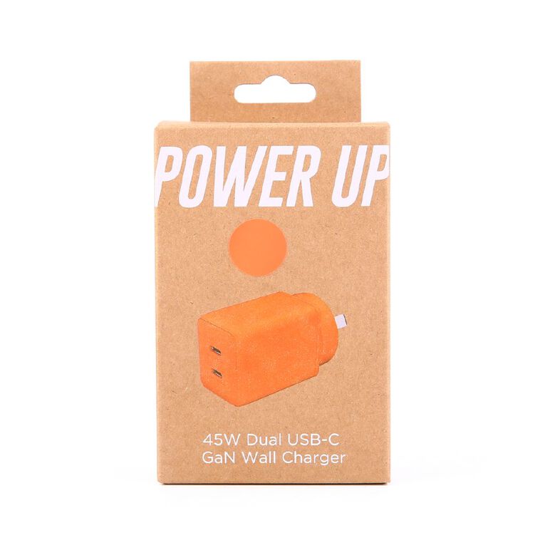 Tech.Inc PD 45W Dual USB-C Fast Charger Orange, , hi-res