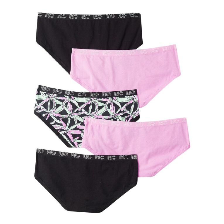 Rio Women's Boyleg Briefs 5 Pack, Purple Light, hi-res