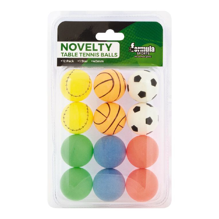 Formula Sports Novelty Table Tennis Balls 12 Pack, , hi-res