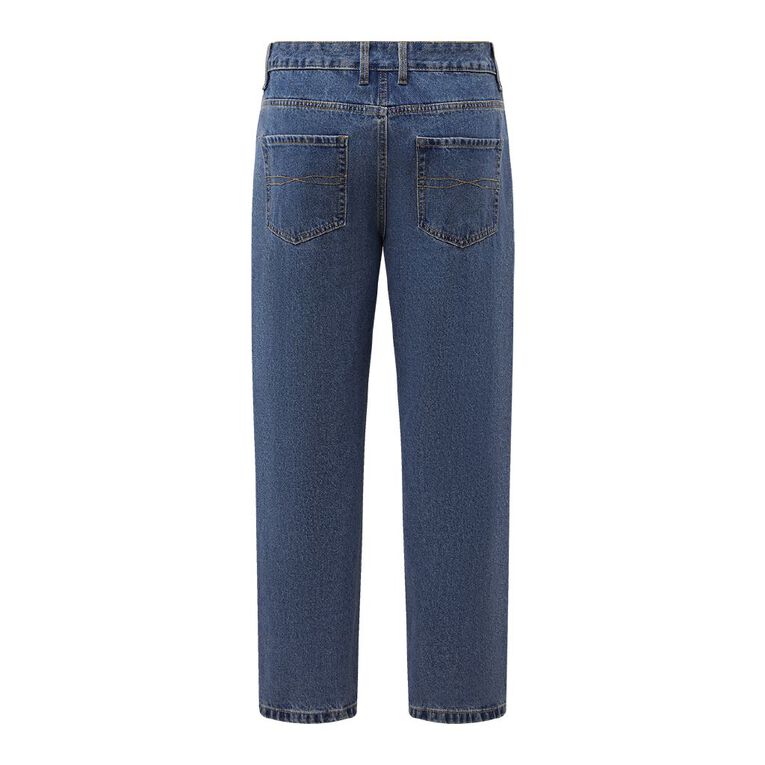 H&H Men's Relaxed Jeans, Denim Mid, hi-res