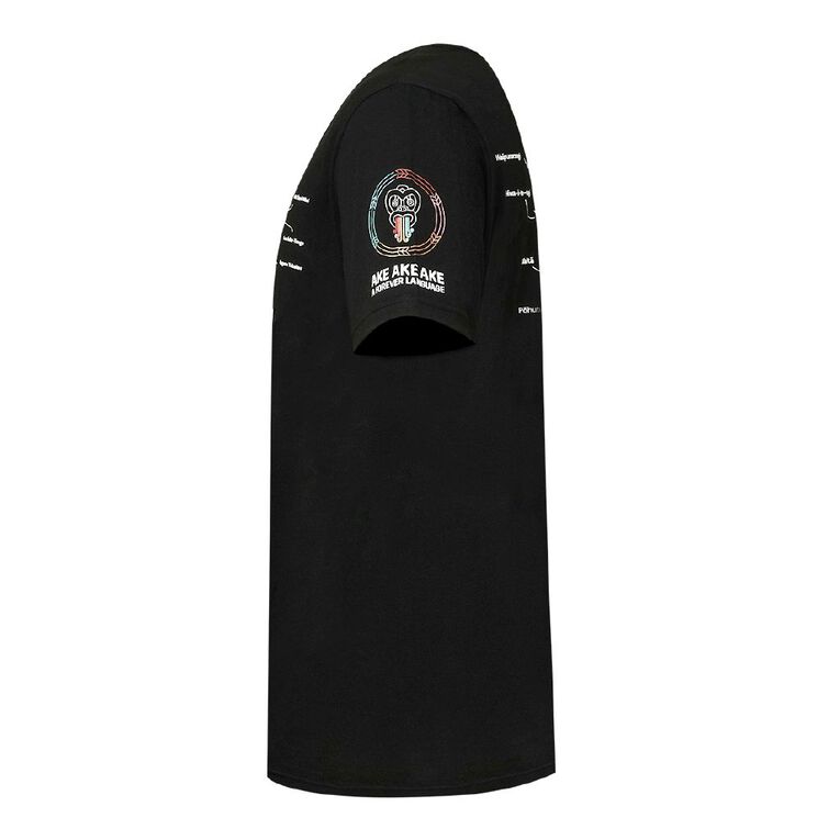 MLC Adults' Matariki Tee, Black, hi-res