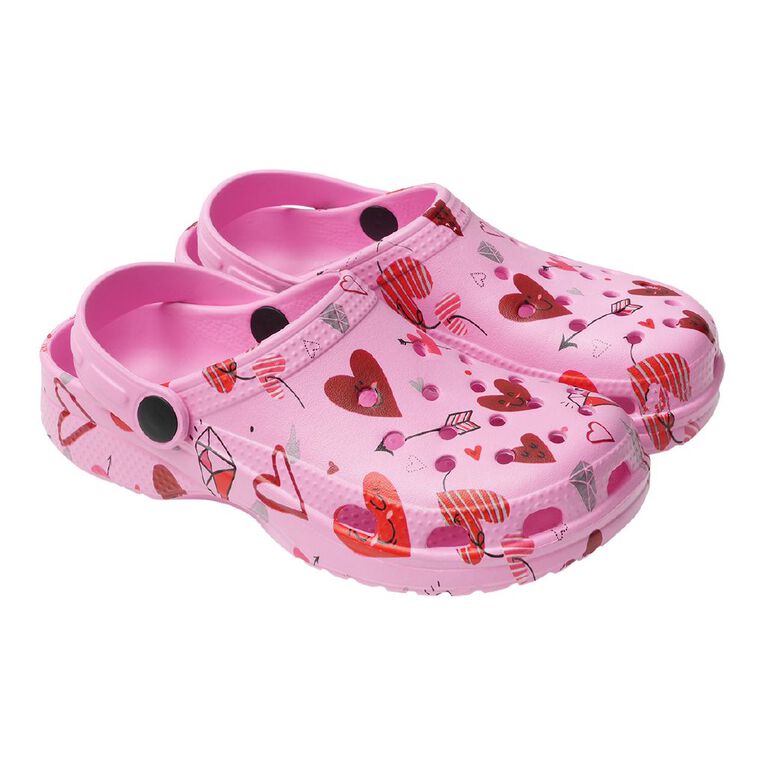 Young Original Senior Kids' Printed Frog Clog Shoes, Pink, hi-res
