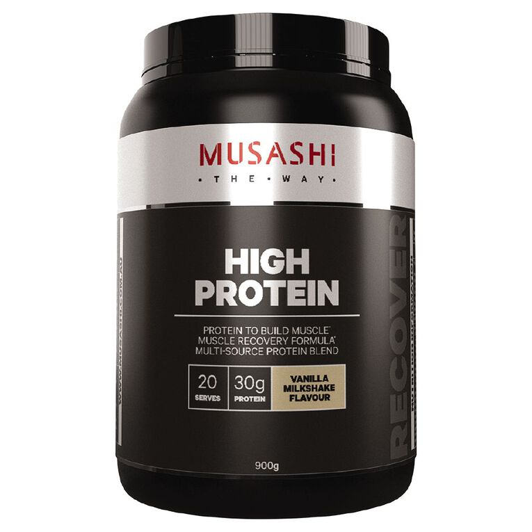 Musashi High Protein Vanilla Milkshake 900g, , hi-res