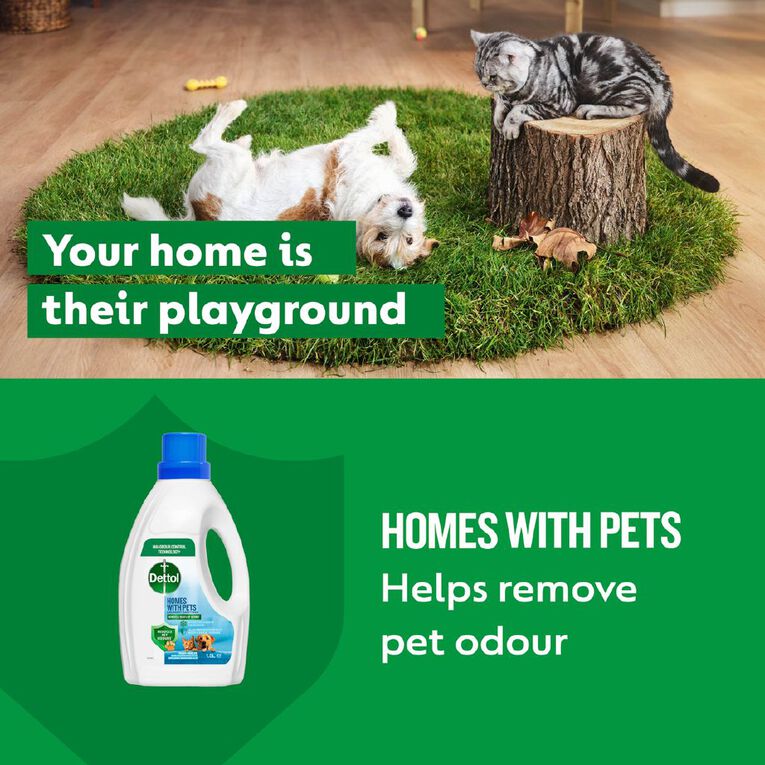 Dettol Homes with Pets Laundry Sanitiser Fresh Breeze 1.5L, , hi-res