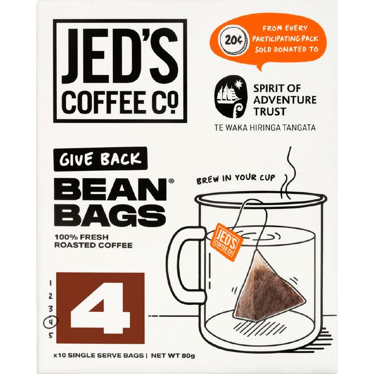 Jed's No.4 Very Strong Coffee Bean Bags 10 Pack, , hi-res