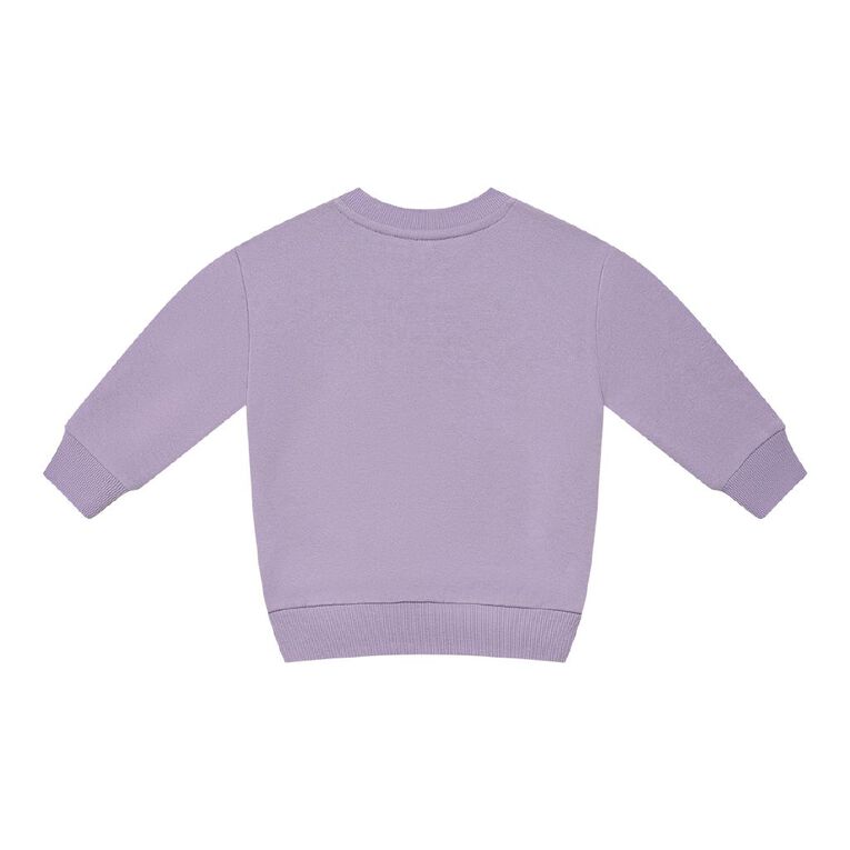 Young Original Babies' Printed Crew Sweatshirt, Purple Light, hi-res