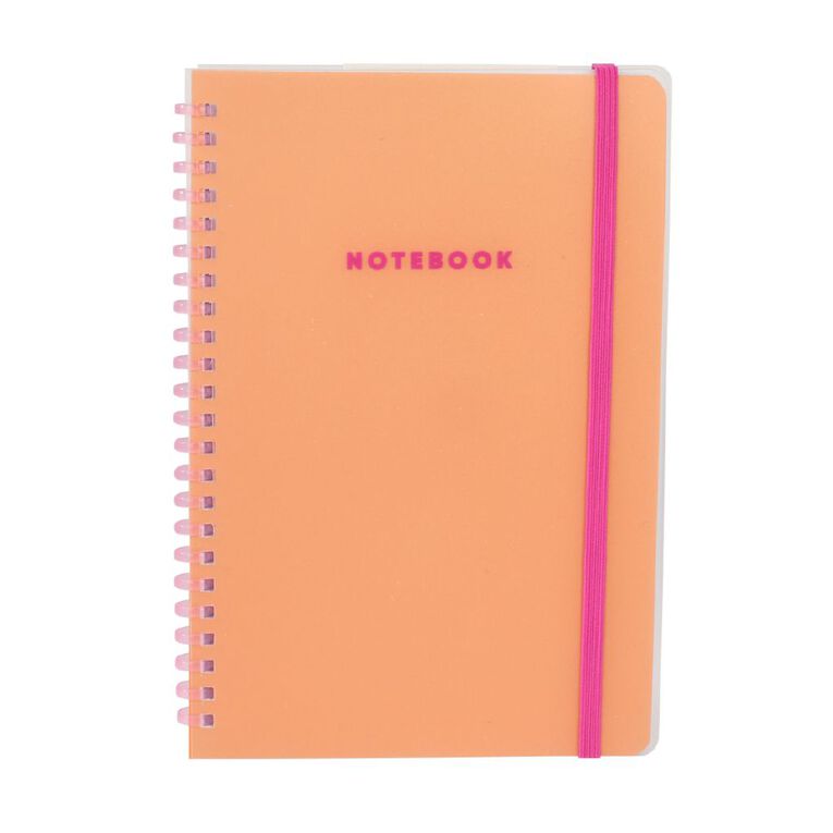 Uniti Stationery Brights Orange A5 Spiral Notebook, , hi-res