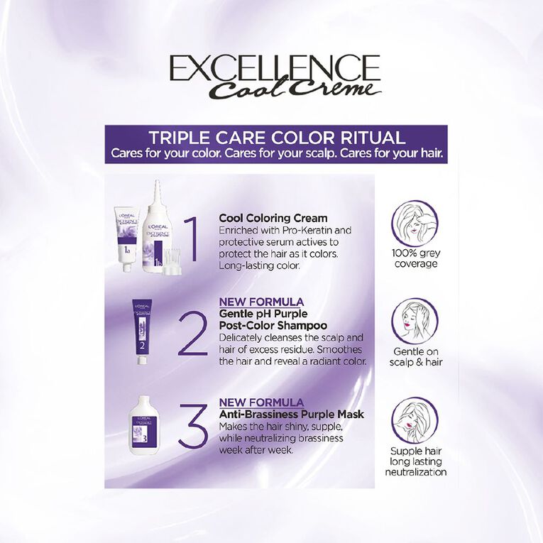 L'Oreal Paris Excellence Cools 3.11 Hair Colour, , hi-res