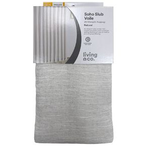 Living & Co Soho Slub Voile Natural 90-180cm Wide/240cm Drop