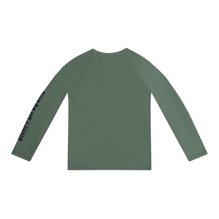 Young Original Long Sleeve Rash Vest, Green Mid, hi-res
