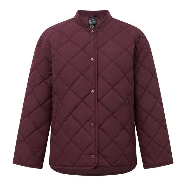 H&H Women's Quilt Jacket, Red Dark, hi-res