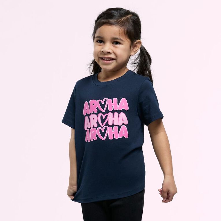 Young Original Short Sleeve Print Tee, Blue Dark AROHA, hi-res