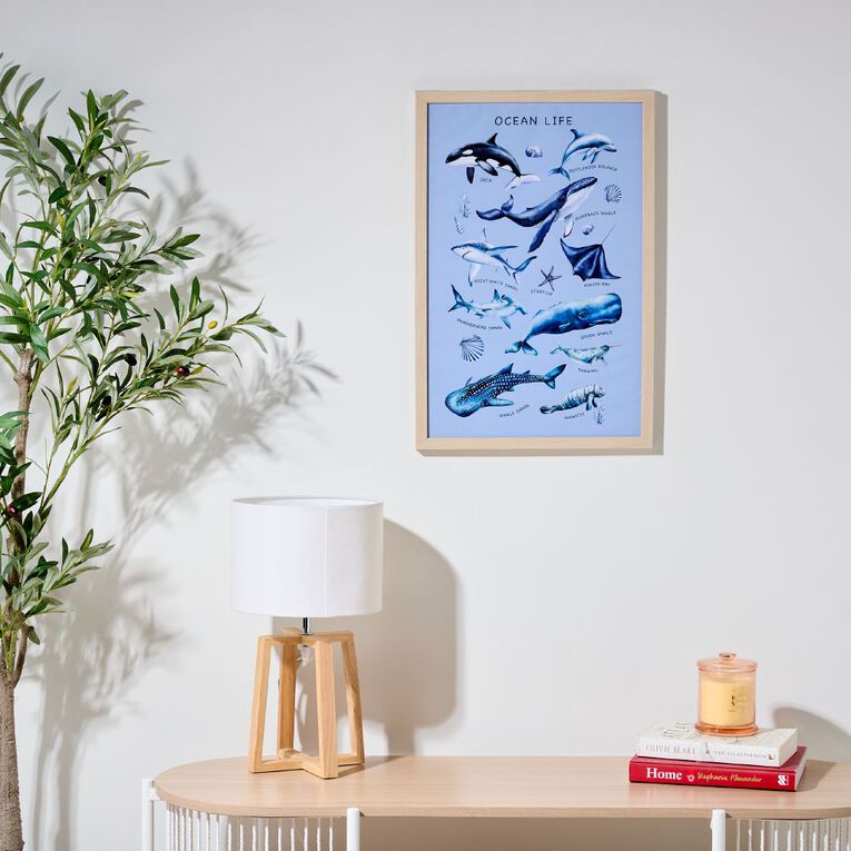 Living & Co Kids Ocean Life Framed Print 40x60cm, , hi-res