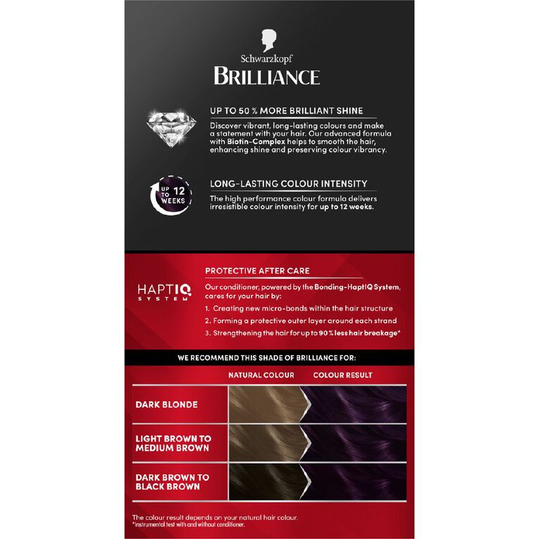 Schwarzkopf Brilliance Hair Colour Dark Amethyst 03, , hi-res