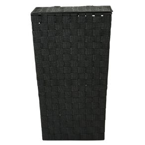 Living & Co Woven Hamper Black