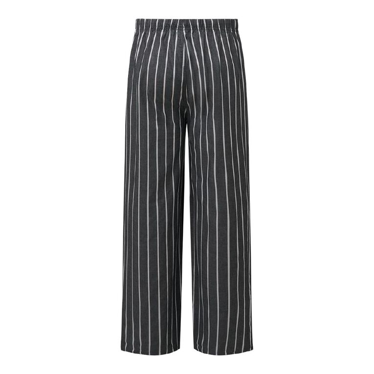 H&H Men's Woven Pyjama Pants, Black, hi-res