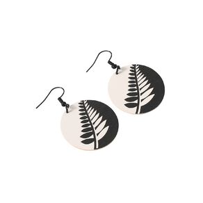Kiwiana Circle Fern Dangle Earrings