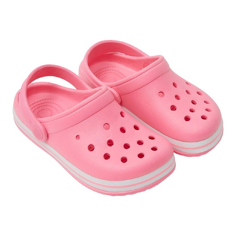 Young Original Senior Kids' Frog Clog Shoes, Pink Mid, hi-res