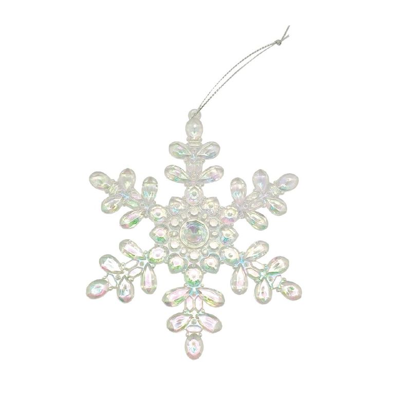 Wonderland Snowflake Christmas Tree Decoration 12cm, , hi-res