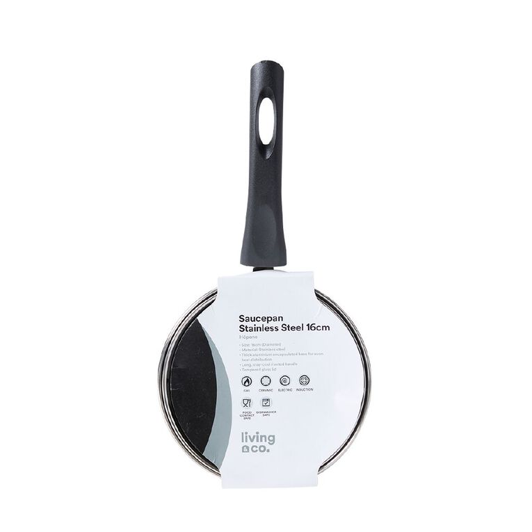 Living & Co Saucepan Stainless Steel, , hi-res