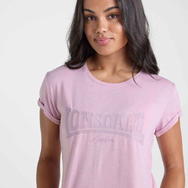 Lonsdale Women's Malden Tee, Pink Light, hi-res