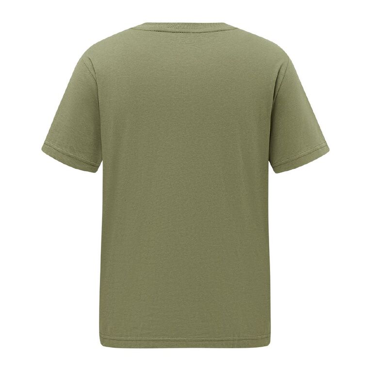 H&H Men's Regular Fit Plain Tee, Green Mid DeepLichen, hi-res