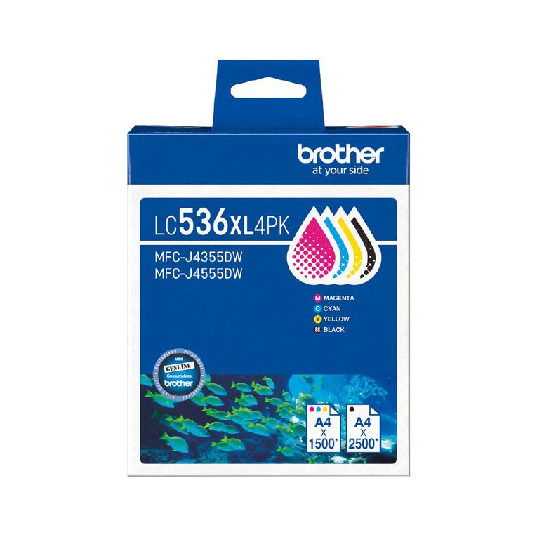 Brother LC536X 4 Pack 1500CMY/2500 BK, , hi-res