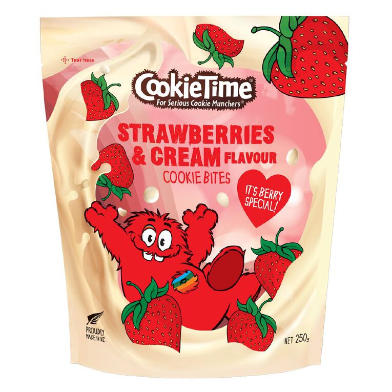 Cookie Time Strawberry Cookie Bites 250g, , hi-res