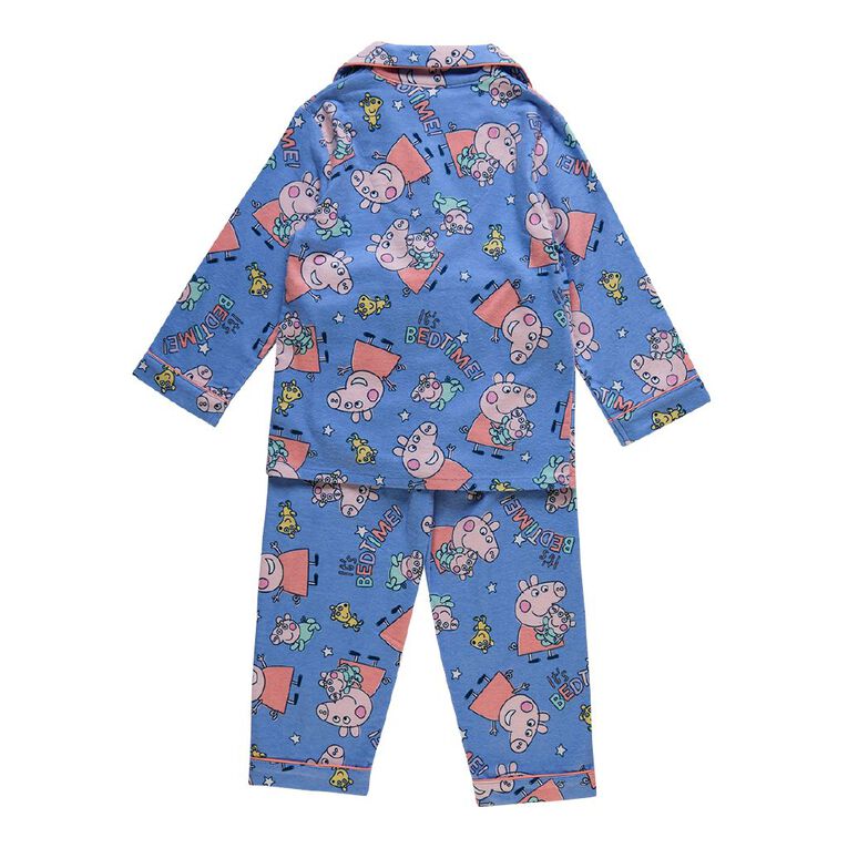 Peppa Pig Girls' Flannelette Button Up Pyjama Set, Purple Light, hi-res