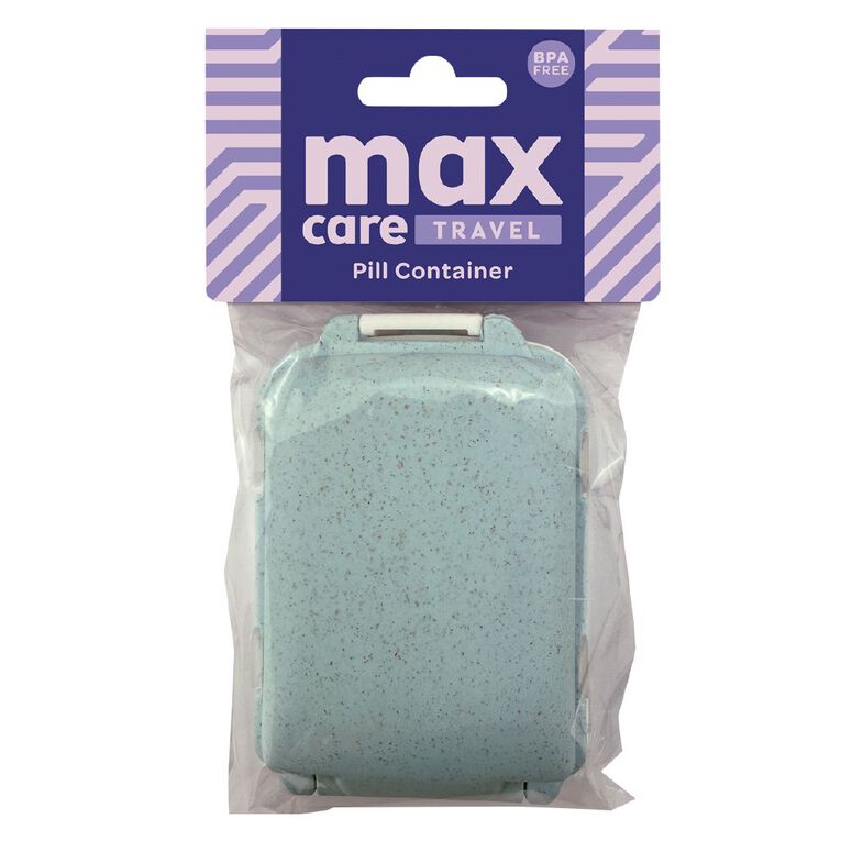 Maxcare Travel Pill Container Blue, , hi-res