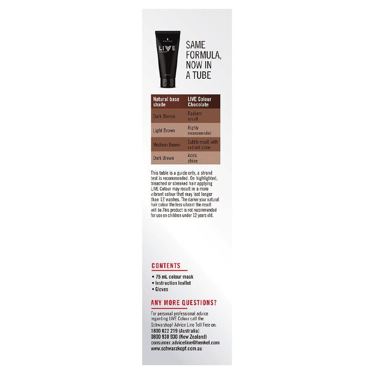 Schwarzkopf Live Colour Hair Colour Chocolate XL, , hi-res