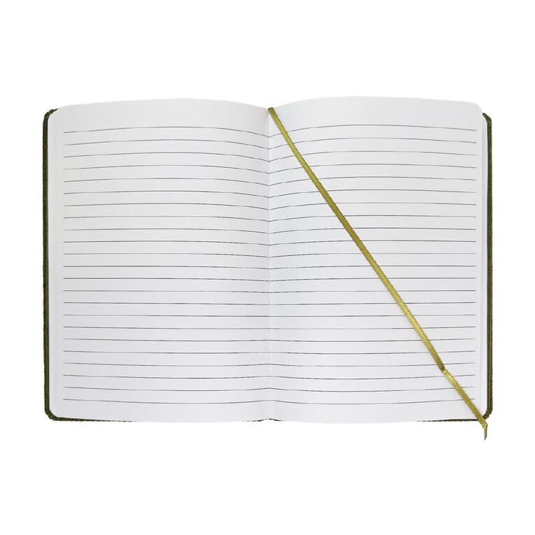 Uniti Stationery Corduroy Notebook A5 Green, , hi-res