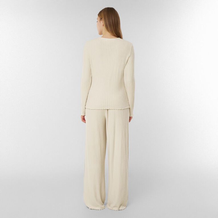 H&H Women's Brushed Rib Lounge Set, Brown Light, hi-res