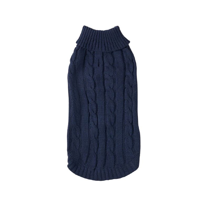 Petzone Cable Knit Jumper Navy Small, , hi-res