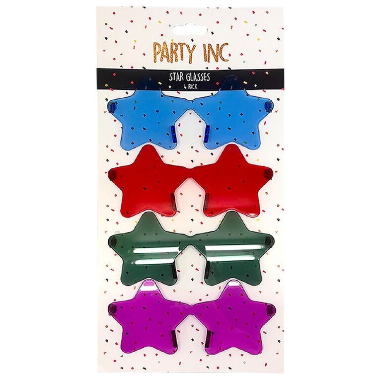 Party Inc Star Glasses 4 Pack, , hi-res