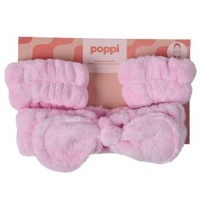 Poppi Beauty Headband and Wrist Bands Set Pink