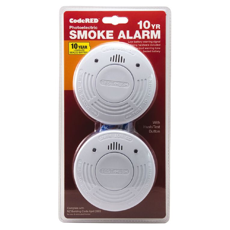 Codered 10 Year Photoelectric Smoke Alarm 2 Pack The Warehouse