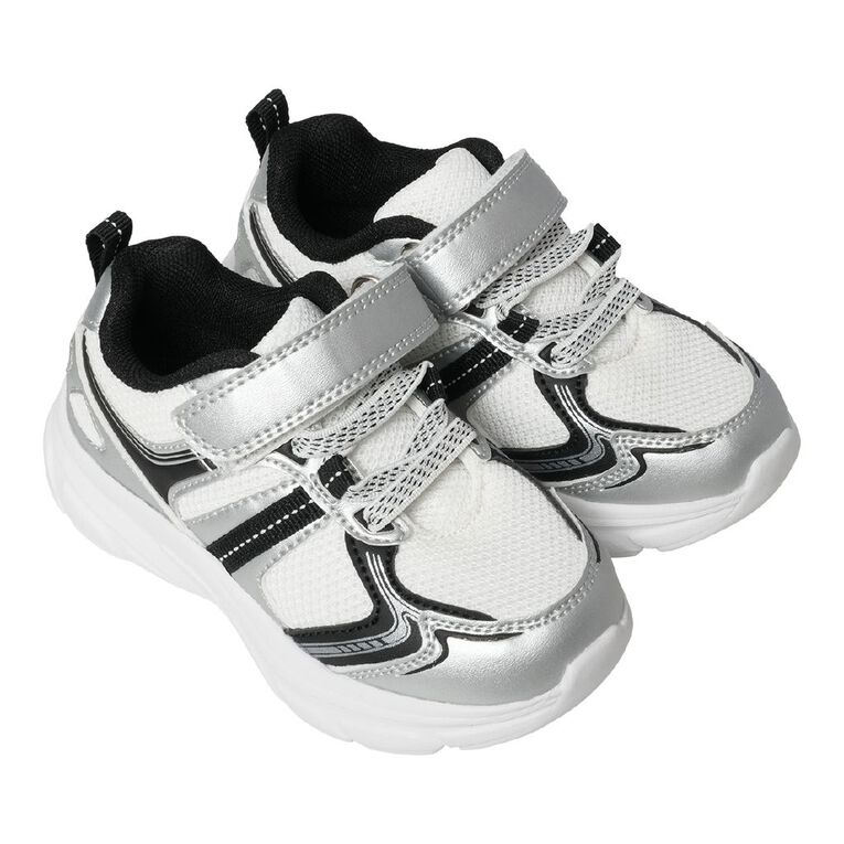Active Intent Junior Kids' Jay Trainers, White, hi-res